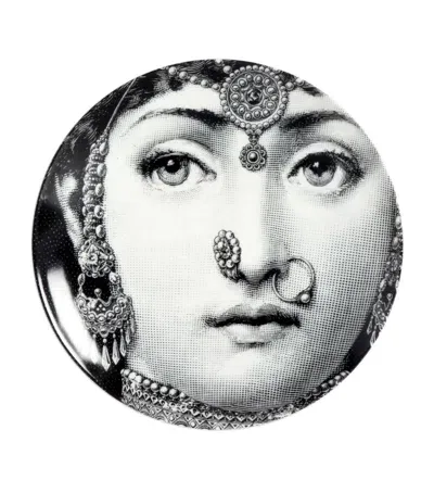 Fornasetti Tema E Variazioni No. 228 Wall Plate In Black