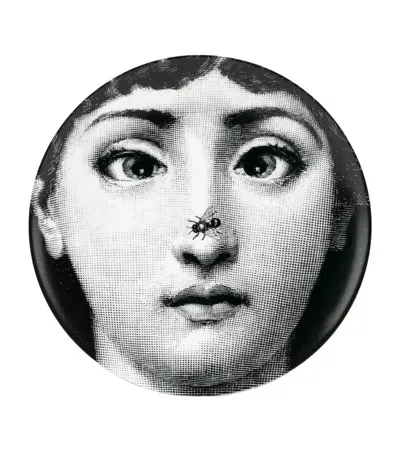 Fornasetti Tema E Variazioni No. 363 Wall Plate In Black