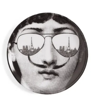 Fornasetti Tema E Variazioni No. 373 Coaster In Black