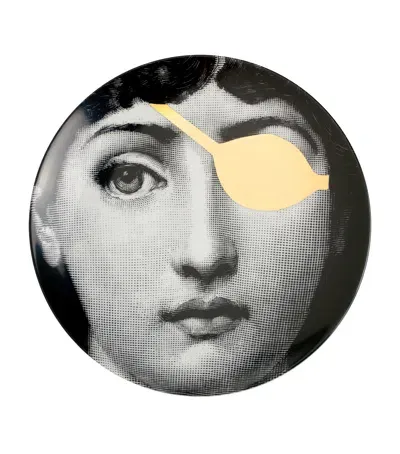 Fornasetti Tema E Variazioni No. 8 Wall Plate In Black