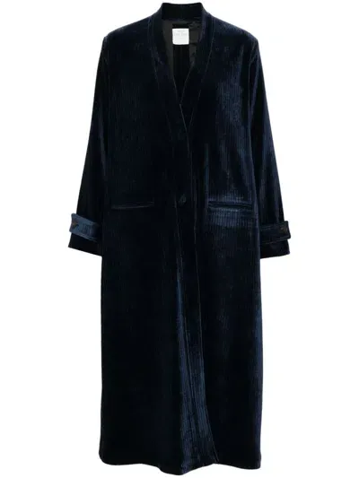 Forte Forte Courduroy Long Coat In Black