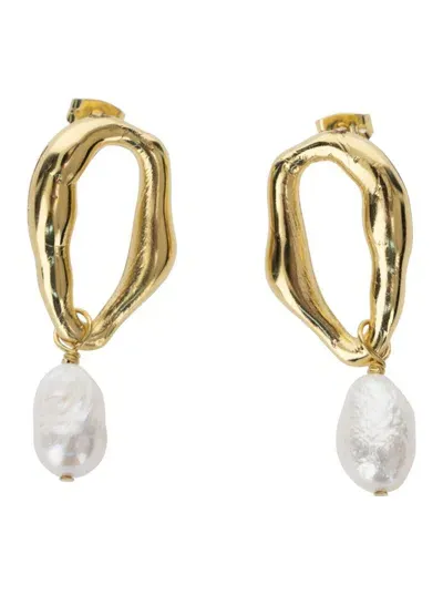 Forte Forte Pearl Earrings In Gold