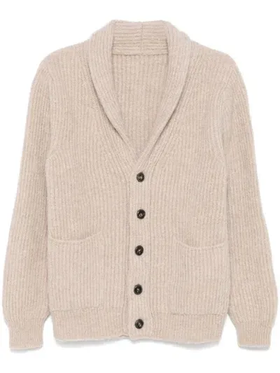 Fortela Brushed-finish Cardigan In Neutrals