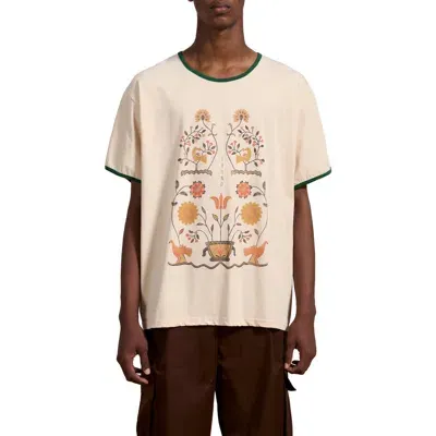 Found Cascade Floral Oversize Ringer Graphic T-shirt In Natural