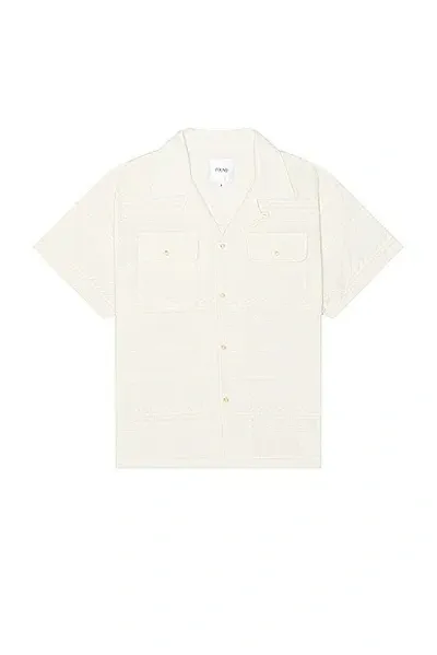 Found Lace Short Sleeve Camp Shirt In Off White