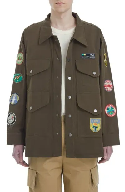 Found Multi Patch Work Jacket In Mocha