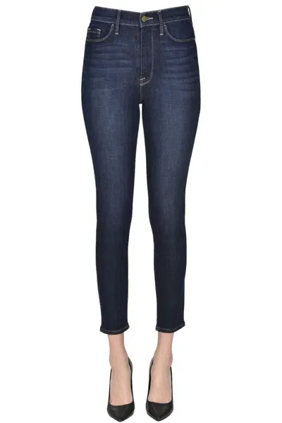 Frame Ali High Rise Cigarette Jeans In Denim