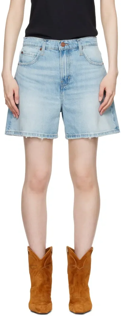 Frame Blue 'the Easy' Denim Shorts In Fizz Indigo Lt Blue