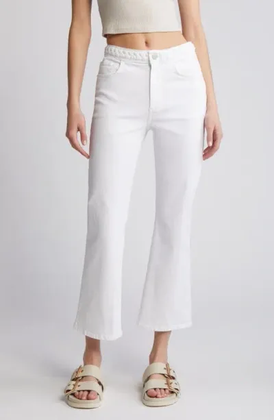 Frame Le Crop Mini Boot Bootcut Jeans In White