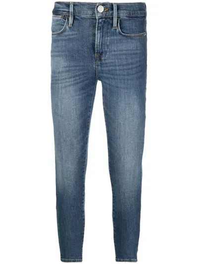 Frame Distressed-effect Denim Jeans In Blue