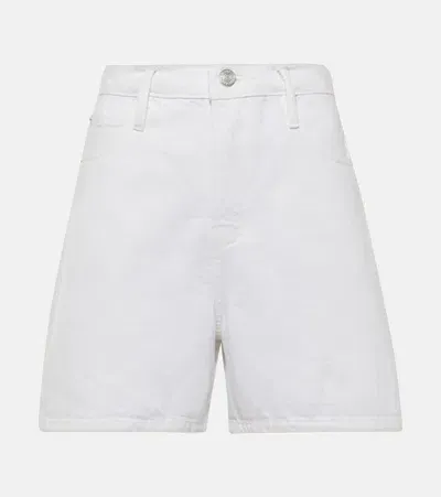 Frame Easy Denim Shorts In White