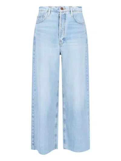 Frame Le Low Baggy Jeans In Fzig Fizz Indigo