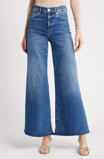 Frame Le Palazzo Crop Wide Leg Jeans In Mermaid