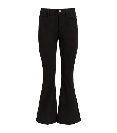 Frame Le Pixie High-rise Flared Jeans In Black