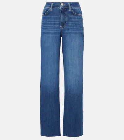 Frame Le Slim Palazzo Wide-leg Jeans In Blue