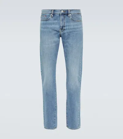 Frame L'homme Mid-rise Skinny Jeans In Blue