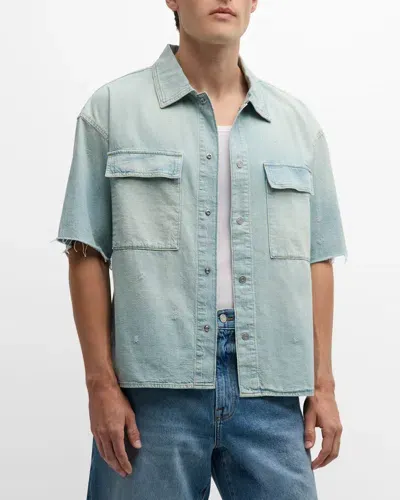 Frame Men's Relaxed Denim Button-down Shirt In Oahu