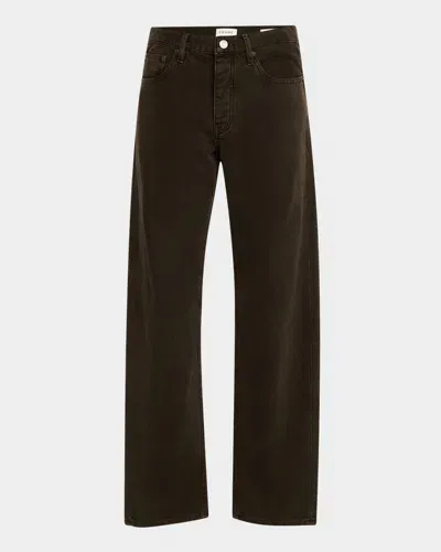 Frame Men's Straight-leg Jeans In Dark Chocolate