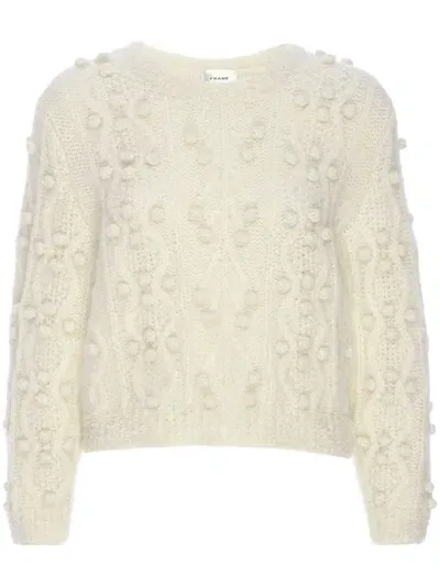 Frame Popcorn Jumper In White