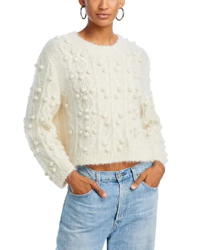 Frame Popcorn Pullover Sweater In Cream