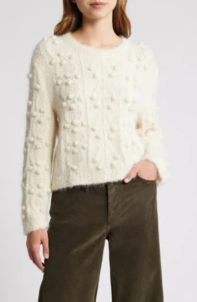 Frame Popcorn Sweater In Cream