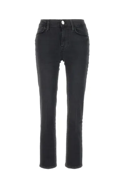 Frame Black Straight Leg Jeans In Blue