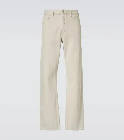 Frame Straight Jeans In Beige