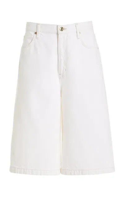 Frame The Boy High-rise Denim Shorts In White