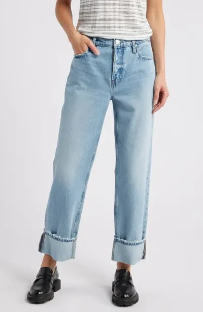 Frame The Slouchy Cuffed Wide Leg Jeans In Ziggy