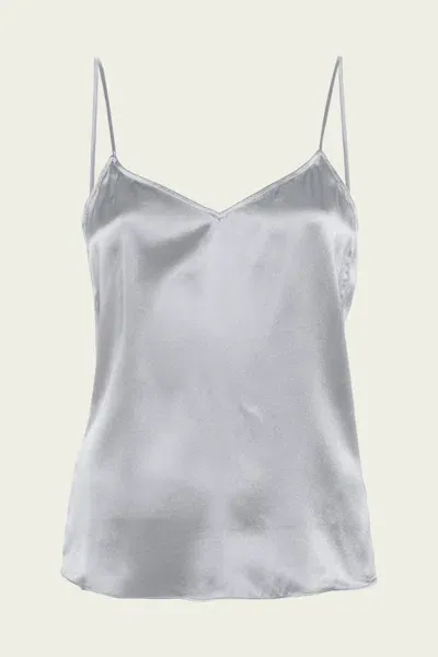 Frame V-neck Cami Top In Denim Blue In Gray