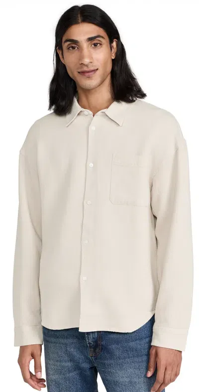 Frame Waffle Textured Shirt Off White