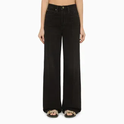 Frame Wide-leg Jeans 1978 Supernova Denim In Black