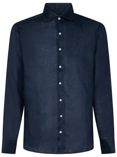 Franzese Collection Franzese Napoli James Bond Shirt In Blue