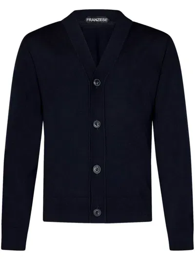 Franzese Collection James Bond Cardigan In Blue