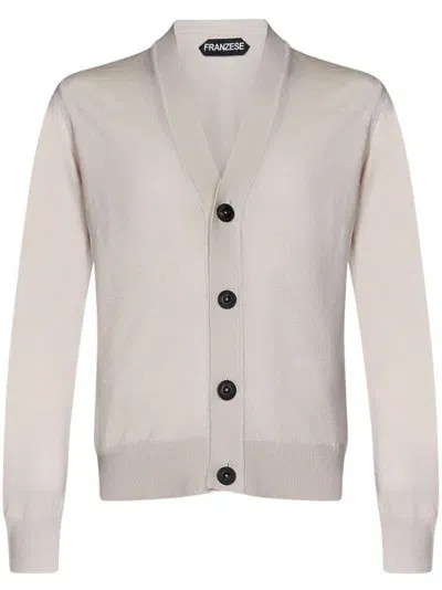 Franzese Collection James Bond Cardigan In Neutrals