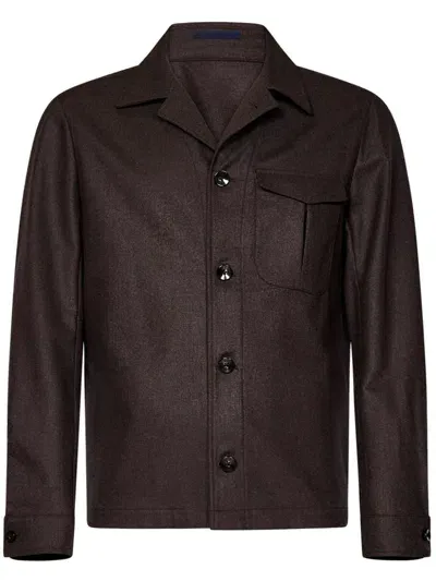 Franzese Collection Lapo Elkann Shirt Jacket In Brown