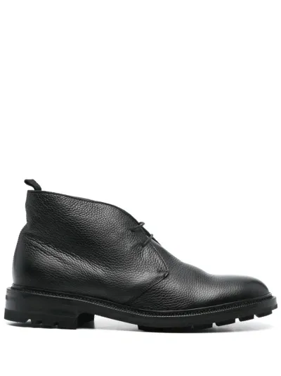 Fratelli Rossetti Leather Ankle Boots In Black