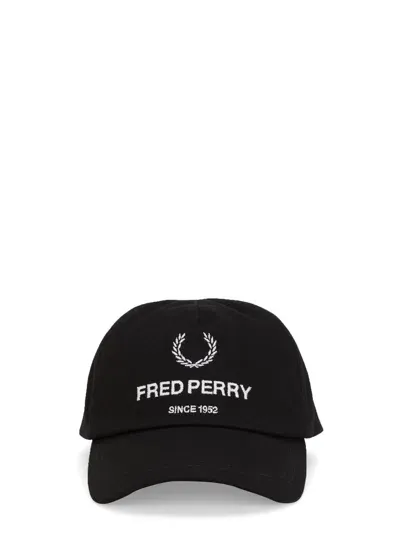 Fred Perry Baseball Hat With Logo In Black