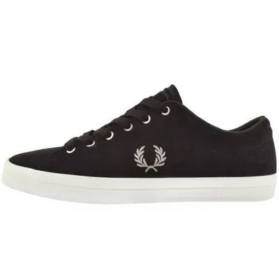 Fred Perry Baseline Leather Trainers Grey