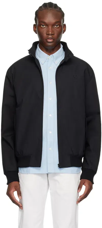 Fred Perry Black Flap Pocket Jacket In 102 Black