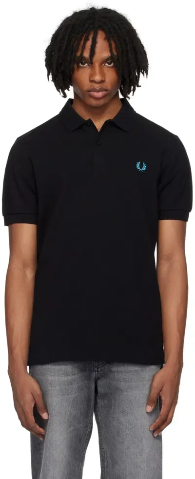 Fred Perry Plain Polo T Shirt Black