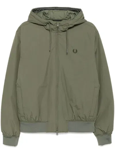 Fred Perry Brentham Hooded Jacket In Green