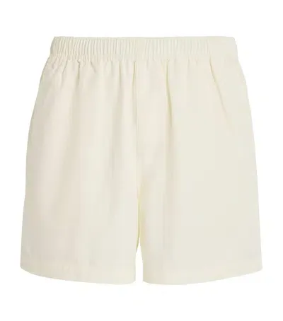 Fred Perry Cotton Shorts In White