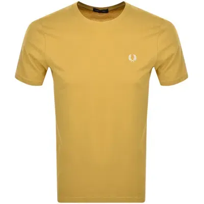 Fred Perry Crew Neck T Shirt Yellow