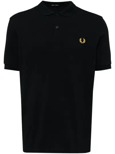 Fred Perry Embroidered Logo Polo Shirt In 蓝色