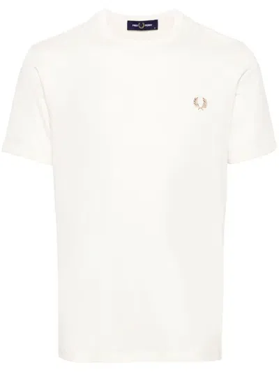 Fred Perry Fp Ringer T-shirt In White