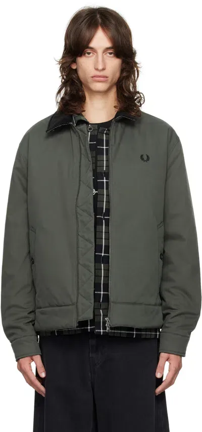 Fred Perry Green Caban Jacket In Field Green