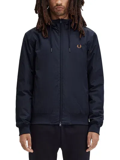 Fred Perry Jacket With Logo In Blue