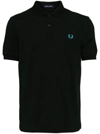 Fred Perry Logo-embroidered Cotton Polo Shirt In Green