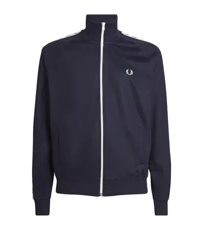 Fred Perry Logo-tape Track Jacket In Navy